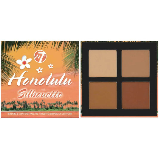 W7 Honolulu Silhouette Bronzer Palette