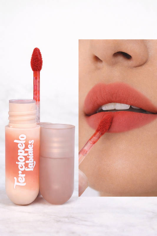 Korean Lip Mud Peachy Pink