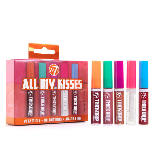 W7 All My Kisses Thick Drip Lip Oil Set