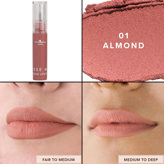 Italian Deluxe Liquid Mousse Matte Lipstick 01 Almond