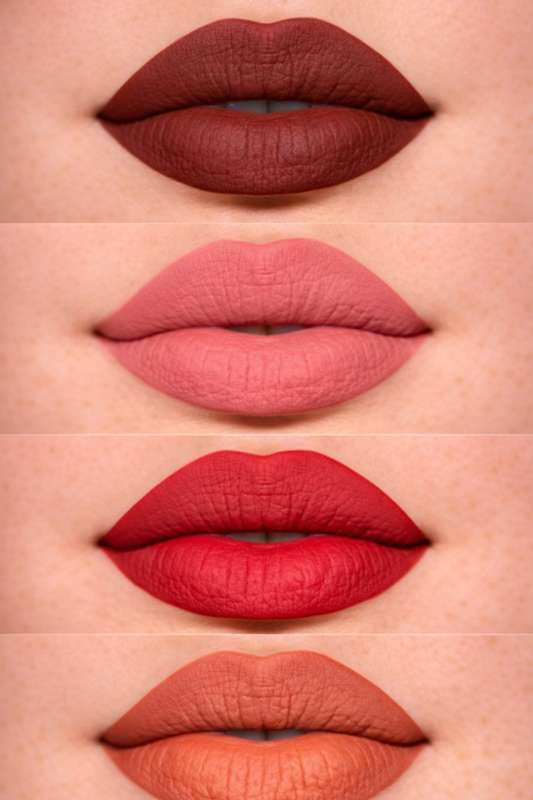 Set of 4 Italia Lip Mousse Liquid Lipstick