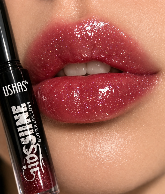 Ushas Shiny Lip Gloss Plum