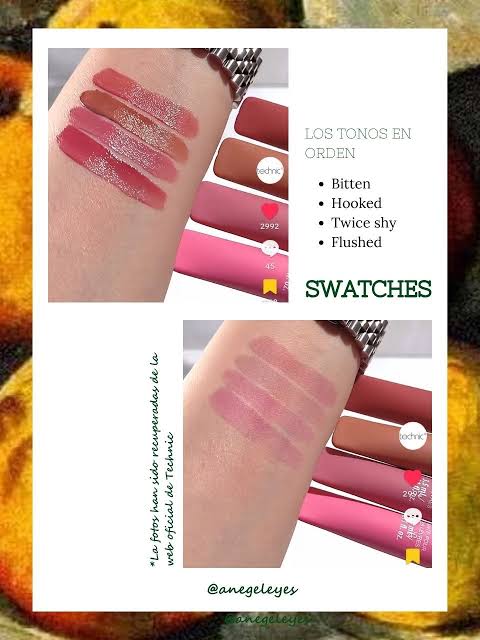 Technic Lip Tint Shade Twice Shy Dupe For Rare Beauty ( Applies like a lip oil, stains like a tint)