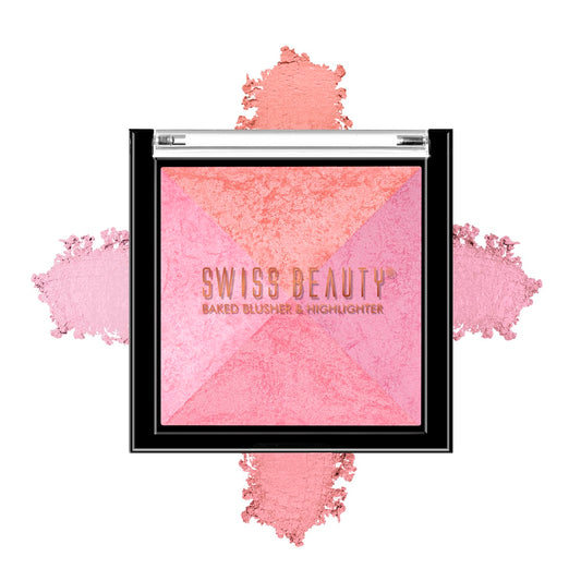 Swiss Beauty Baked Blush and Highlighter 04